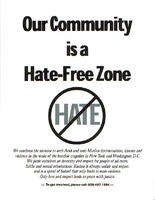 Our Community is a Hate-Free Zone
