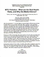 WTC Pollution:  What are the Real Health Risks, and Why the Media Silence?