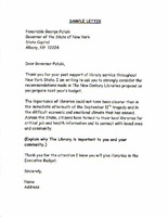 Sample Letter [to Pataki]