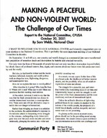 Making a Peaceful and Non-Violent World: The Challenge of Our Times [1 of 8]
